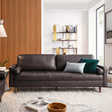 Modway Furniture Valour 88" Leather Sofa XRXT Brown EEI-5871-BRN