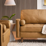 Modway Furniture Valour 88" Leather Sofa XRXT Tan EEI-5871-TAN