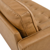 Modway Furniture Valour 78" Leather Apartment Sectional Sofa XRXT Tan EEI-5872-TAN