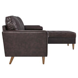 Modway Furniture Valour 98" Leather Sectional Sofa XRXT Brown EEI-5873-BRN