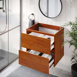 Modway Furniture Scenic 24" Wall-Mount Bathroom Vanity Cabinet XRXT Cherry Walnut EEI-5879-CHE