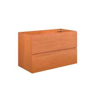 Modway Furniture Scenic 36" Wall-Mount Bathroom Vanity Cabinet XRXT Cherry Walnut EEI-5881-CHE