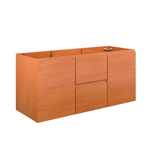 Modway Furniture Scenic 48" Single Wall-Mount Bathroom Vanity Cabinet XRXT Cherry Walnut EEI-5882-CHE