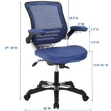 Edge Vinyl Office Chair Blue EEI-595-BLU