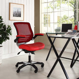 Edge Vinyl Office Chair Red EEI-595-RED