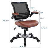 Edge Vinyl Office Chair Tan EEI-595-TAN