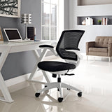 Edge White Base Office Chair Black EEI-596-BLK