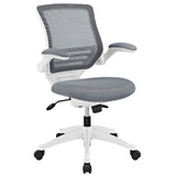 Edge White Base Office Chair Gray EEI-596-GRY