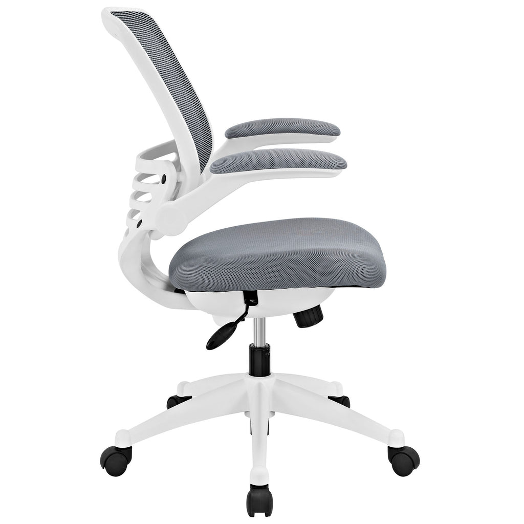 Edge White Base Office Chair Gray EEI-596-GRY