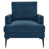Modway Furniture Evermore Upholstered Fabric Armchair 0423 Azure EEI-6003-AZU