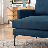 Modway Furniture Evermore Upholstered Fabric Armchair 0423 Azure EEI-6003-AZU