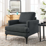 Modway Furniture Evermore Upholstered Fabric Armchair 0423 Gray EEI-6003-DOR
