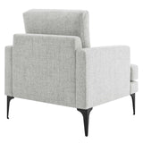 Modway Furniture Evermore Upholstered Fabric Armchair 0423 Light Gray EEI-6003-LGR