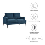 Modway Furniture Evermore Upholstered Fabric Loveseat 0423 Azure EEI-6006-AZU