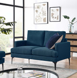 Modway Furniture Evermore Upholstered Fabric Loveseat 0423 Azure EEI-6006-AZU