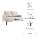 Modway Furniture Evermore Upholstered Fabric Loveseat 0423 Beige EEI-6006-BEI