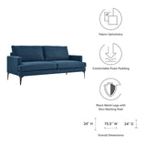 Modway Furniture Evermore Upholstered Fabric Sofa 0423 Azure EEI-6009-AZU