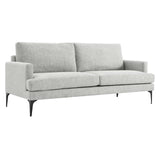 Modway Furniture Evermore Upholstered Fabric Sofa 0423 Light Gray EEI-6009-LGR