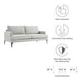 Modway Furniture Evermore Upholstered Fabric Sofa 0423 Light Gray EEI-6009-LGR