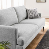 Modway Furniture Evermore Upholstered Fabric Sofa 0423 Light Gray EEI-6009-LGR