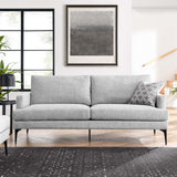 Modway Furniture Evermore Upholstered Fabric Sofa 0423 Light Gray EEI-6009-LGR