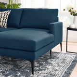 Modway Furniture Evermore Right-Facing Upholstered Fabric Sectional Sofa 0423 Azure EEI-6012-AZU