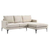 Modway Furniture Evermore Right-Facing Upholstered Fabric Sectional Sofa 0423 Beige EEI-6012-BEI