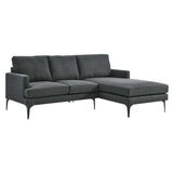 Modway Furniture Evermore Right-Facing Upholstered Fabric Sectional Sofa 0423 Gray EEI-6012-DOR