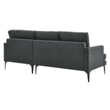 Modway Furniture Evermore Right-Facing Upholstered Fabric Sectional Sofa 0423 Gray EEI-6012-DOR