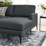 Modway Furniture Evermore Right-Facing Upholstered Fabric Sectional Sofa 0423 Gray EEI-6012-DOR