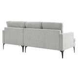 Modway Furniture Evermore Right-Facing Upholstered Fabric Sectional Sofa 0423 Light Gray EEI-6012-LGR