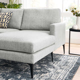 Modway Furniture Evermore Right-Facing Upholstered Fabric Sectional Sofa 0423 Light Gray EEI-6012-LGR