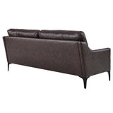 Modway Furniture Corland Leather Sofa XRXT Brown EEI-6018-BRN