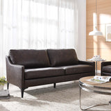 Modway Furniture Corland Leather Sofa XRXT Brown EEI-6018-BRN