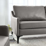 Modway Furniture Corland Leather Sofa XRXT Gray EEI-6018-GRY