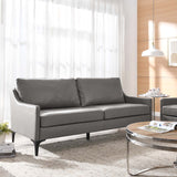 Modway Furniture Corland Leather Sofa XRXT Gray EEI-6018-GRY