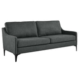 Modway Furniture Corland Upholstered Fabric Sofa XRXT Charcoal EEI-6019-CHA