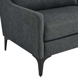 Modway Furniture Corland Upholstered Fabric Sofa XRXT Charcoal EEI-6019-CHA