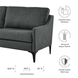 Modway Furniture Corland Upholstered Fabric Sofa XRXT Charcoal EEI-6019-CHA