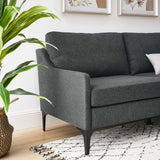 Modway Furniture Corland Upholstered Fabric Sofa XRXT Charcoal EEI-6019-CHA