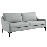 Modway Furniture Corland Upholstered Fabric Sofa XRXT Light Gray EEI-6019-LGR