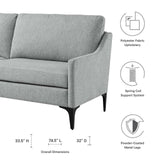 Modway Furniture Corland Upholstered Fabric Sofa XRXT Light Gray EEI-6019-LGR