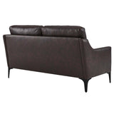 Modway Furniture Corland Leather Loveseat XRXT Brown EEI-6020-BRN