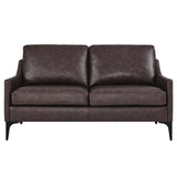 Modway Furniture Corland Leather Loveseat XRXT Brown EEI-6020-BRN