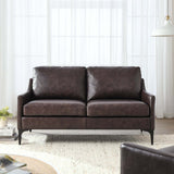 Modway Furniture Corland Leather Loveseat XRXT Brown EEI-6020-BRN