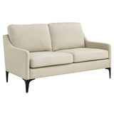 Modway Furniture Corland Upholstered Fabric Loveseat XRXT Beige EEI-6021-BEI