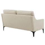 Modway Furniture Corland Upholstered Fabric Loveseat XRXT Beige EEI-6021-BEI