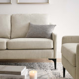 Modway Furniture Corland Upholstered Fabric Loveseat XRXT Beige EEI-6021-BEI