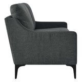 Modway Furniture Corland Upholstered Fabric Loveseat XRXT Charcoal EEI-6021-CHA