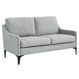 Modway Furniture Corland Upholstered Fabric Loveseat XRXT Light Gray EEI-6021-LGR